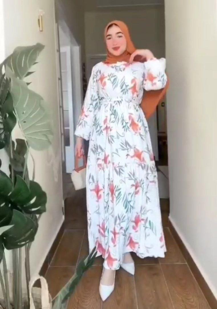 Robe chemise à fleurs